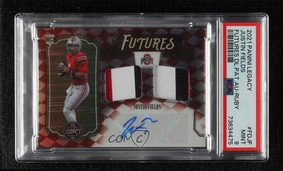 2021 Legacy Ruby 40/50 Justin Fields PSA 9 RPA Rookie Dual Patch Auto RC 0vd2