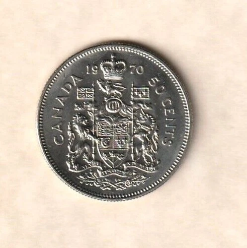 Photo of a 1970 Canada 50 Cents from an eBay listing that sold on Jul 7, 2026