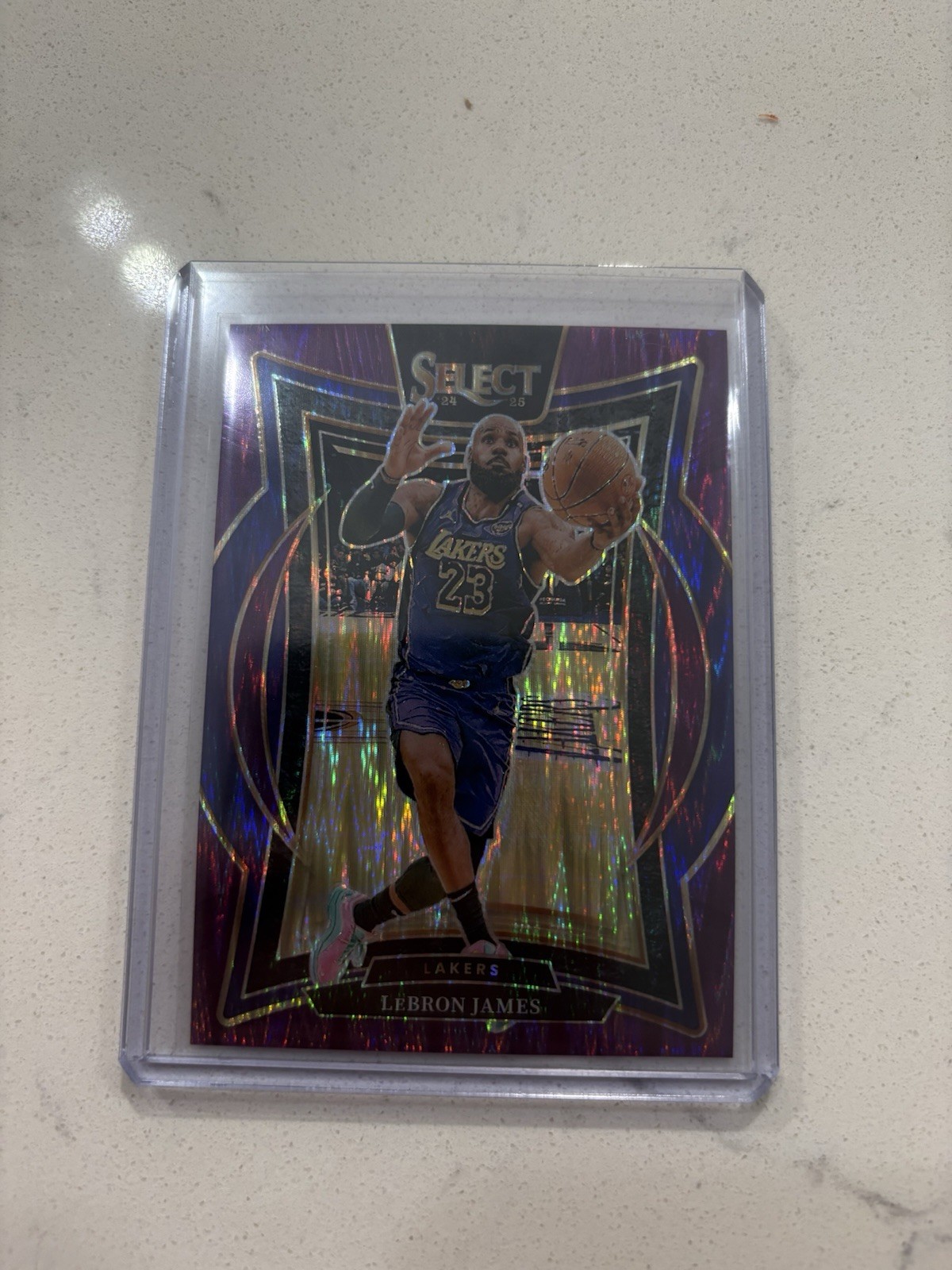 2024-25 Panini Select - Concourse LeBron James #54 Purple Flash Prizm 21/249