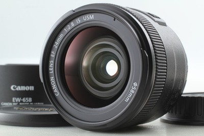 Canon EF 24mm f/2.8 IS USM Wide Angle Prime Lens w/ EW-65B Hood & Test Shots