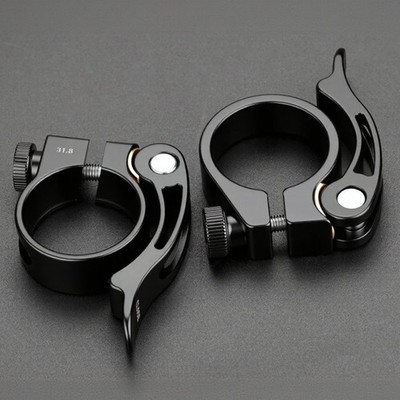 Fahrrad Schnellspanner Sattelbinder Klemme schwarz lackiert 28,6 mm 31,8 mm 34,9