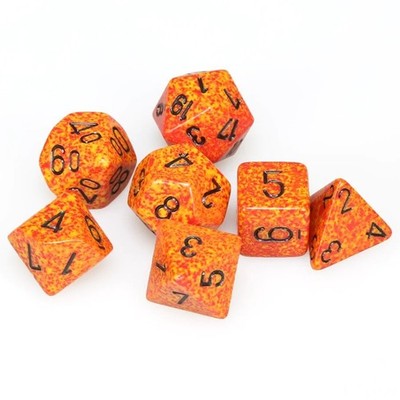 KOPLOW GAMES Koplow  7 Polyhedral Dice Speckled & Elemntal Fire  7 Dice Rpg Set
