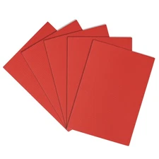5pcs Corrugated Cardboard Paper Sheets Red 7.87"  x 11.81"