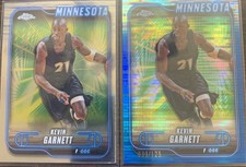 Kevin Garnett 2024-25 Topps Chrome #d 39/125 #44 BLUE SONAR REFRACTOR w Base