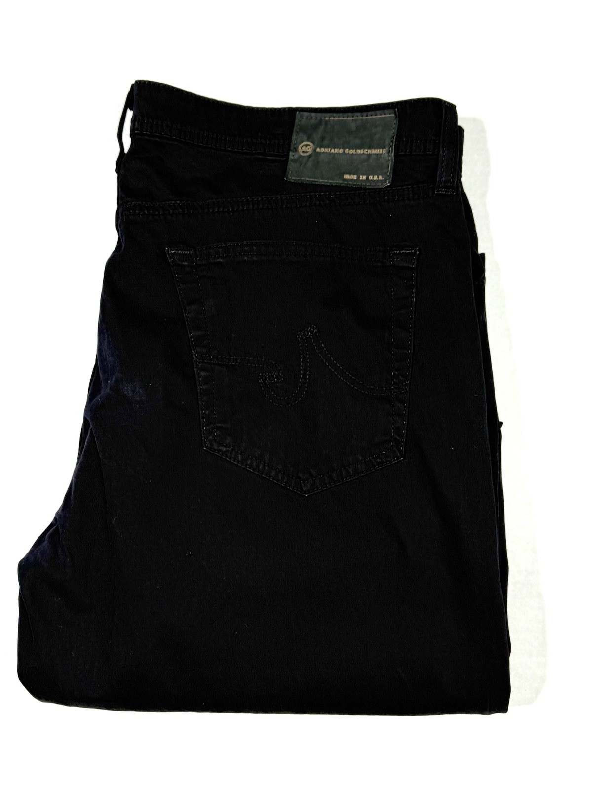 AG Adriano Goldschmied  Protege Straight Leg SUD Jeans Men’s 38x34 Black Sueded thumbnail 10