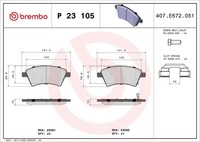 Brembo Bremsbelagsatz, Scheibenbremse P 23 105 FüR Fiat Suzuki
