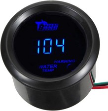 Car 2" 52mm Digital Water Temp Gauge Blue LED Fahren Color: Water Temp F Gauge