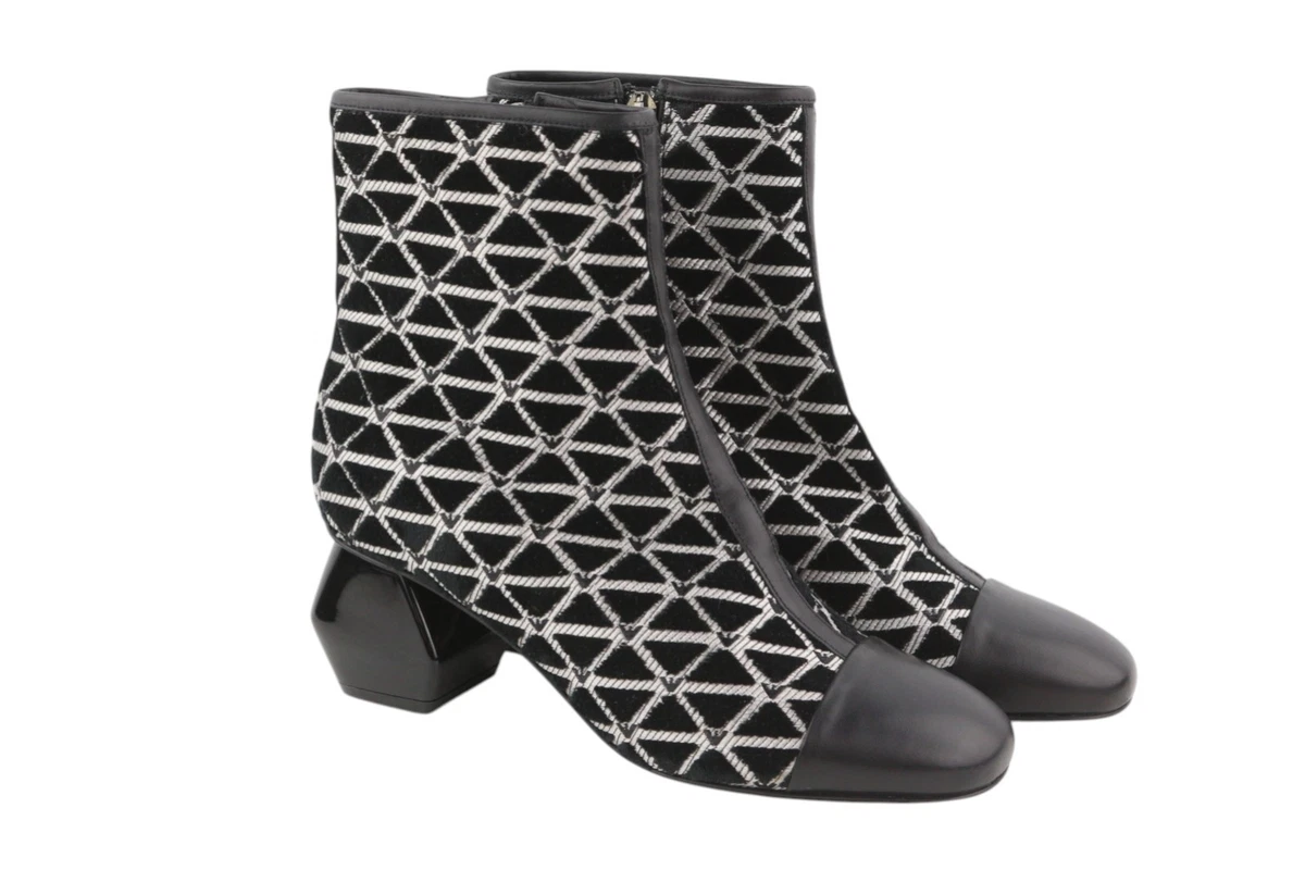 Emporio Armani Black Embroidered Camo Velvet Lace Up Combat Boots M6 W7.5 BNIB Velvet Combat Boots for Women for sale | eBay main image 2