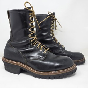 Red Wing LoggerMax Black Leather Work Boots Men\'s Size 12 D Soft Toe Made In USA Red Wing 218 Logger max Black Men main image 3
