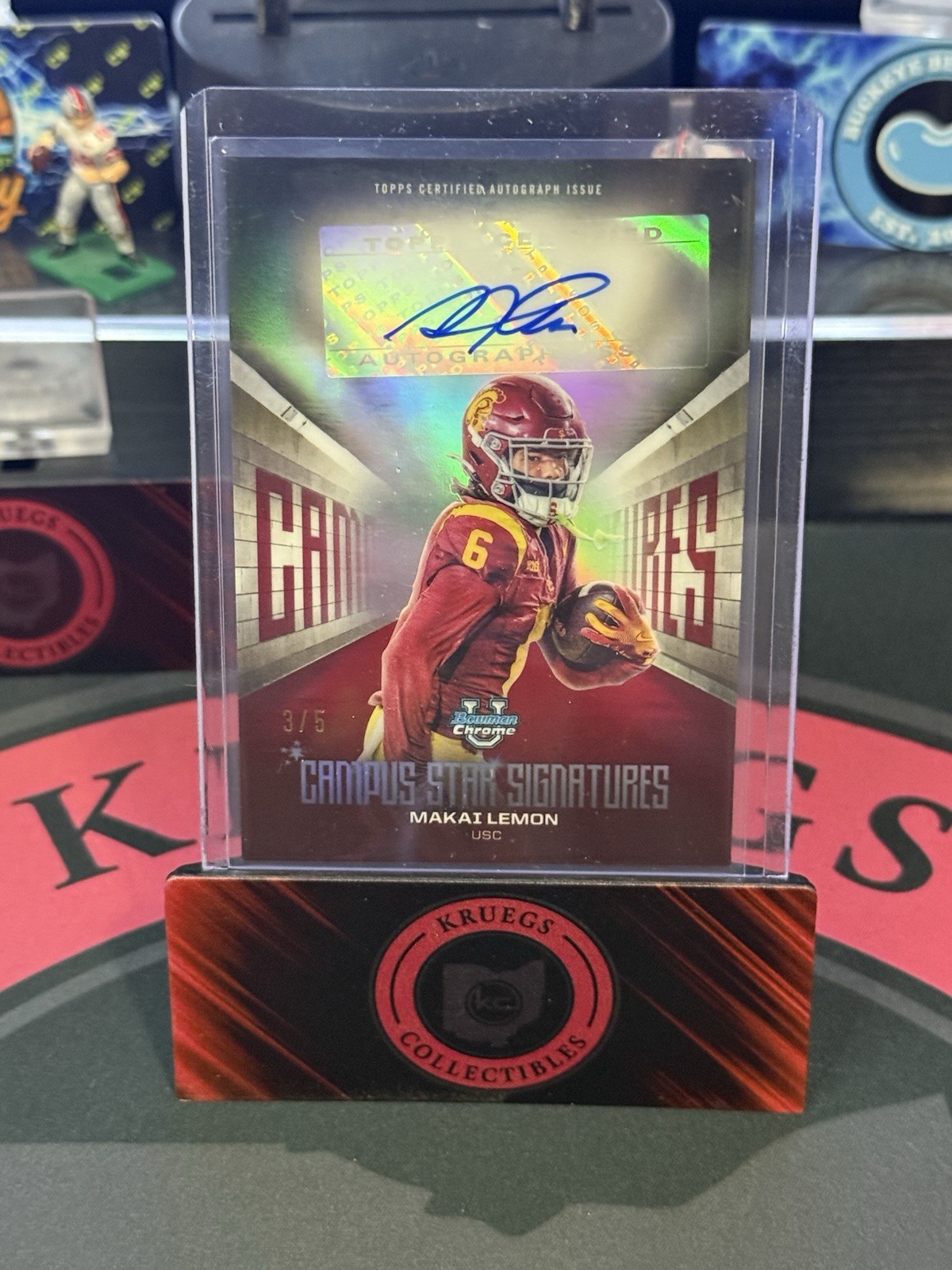 2025 Bowman U Chrome Makai Lemon Campus Star Signature Auto • Red /5 USC Trojans