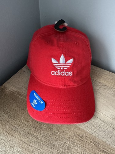 NWT Men’s Adidas Originals Relaxed Strap back Hat - One Size - Red