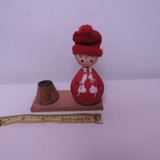 Wooden Swedish Figure Elf Tomte Small Christmas Candle Holder