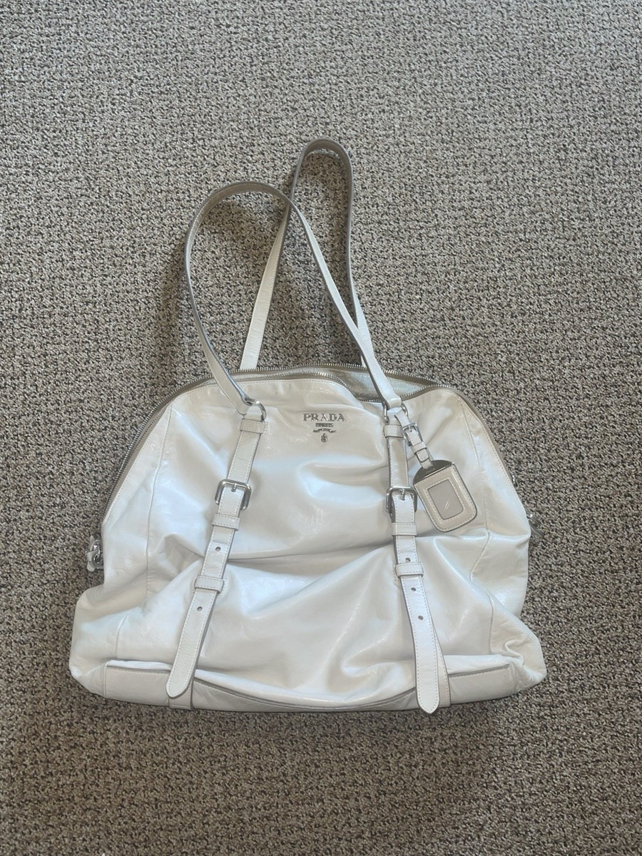 VINTAGE●PRADA●プラダ ホワイト トートバッグ Prada Nappa New Look Tote Bag Vintage | eBay