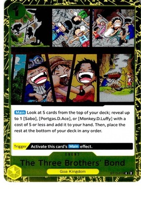 Set Of 4 The Three Brothers' Bond (Pirate Foil) ST13-019 Premium Booster OP LP