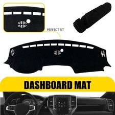 For 2019 20 21 22-2025 Ram 1500 2500 3500 Dashboard Cover Dash Mat Pad Black Exf