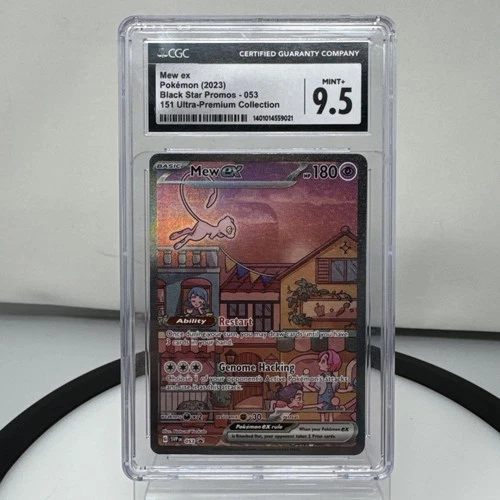 CGC 9.5 MINT+ Mew Ex SVP053 ALTERNATE ART HOLO 151 UPC PROMO Pokemon Card