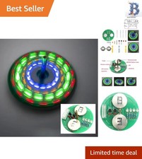 Compact LED Gyroscope DIY Soldering Kit with English Instructions for Beginners