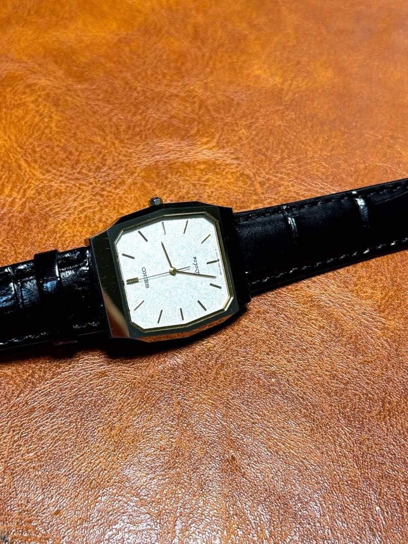 Seiko Dolce Rectangular 80's Tungsten Case Gold W… - image 5
