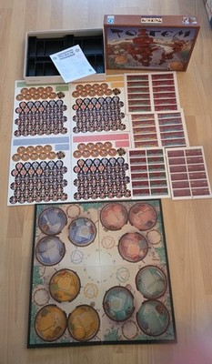 Queen Games Carroms 1995 Brettspiel TOTEM Neu (nicht in OVP/Sealed)