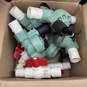 Five  1 Inch Sprinkler Control Valves, Three 1 Inch shut Off Valves