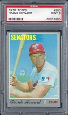 1970 Topps #550 FRANK HOWARD Washingon Senators CENTERED tough MINT! PSA 9