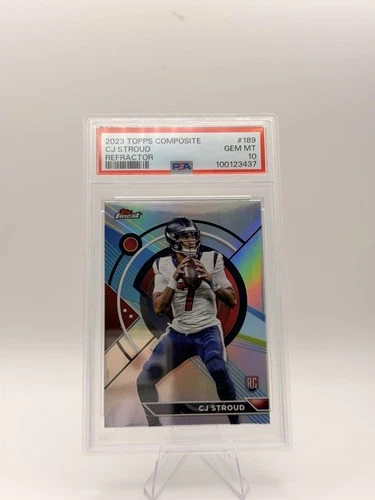 2023 Topps Composite Topps Finest Rookie Refractor #189 CJ Stroud PSA 10 Texans