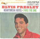ELVIS PRESLEY-GOLD STANDARD SERIES PICTURE SLEEVE + 45-(HEARTBREAK HOTEL)--PS-