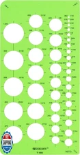 Westcott T-800 Small Circles Template, Plastic Geometric Shapes Template Tool