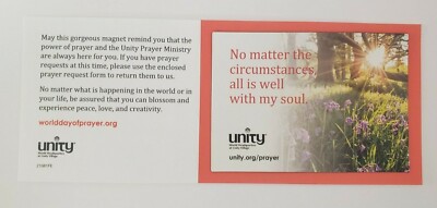 Unity Magnet ''No Matter The Circumstances All is well with my soul '' 4 1/4''x 3'' 