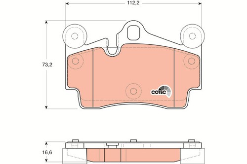 New Brake Pad Set, disc brake for AUDI PORSCHE VW:Q7,CAYENNE,TOUAREG 7L0698451 - Picture 1 of 3