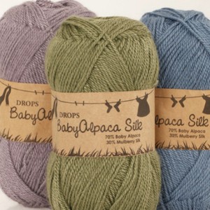 alpaca silk baby drops 4ply 50g yarn knitting