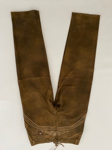 #807 Trachten Lederhose Wildbock-Braun/toll bestickt, butterweich- Gr.52-54 lang - Bild 10 von 11