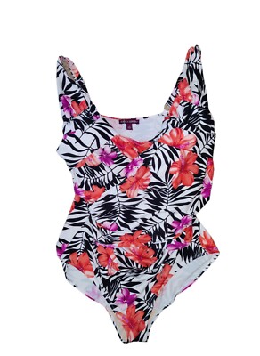 Jessica Rabbit Bathing Suit Jessica London Swim Suit One Pc Ruched Bathing Suit 🩱 Multicolor Floral ...