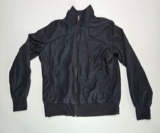 Nike Athletic Department Windbreaker Mens Black Full Zip Vented Size L