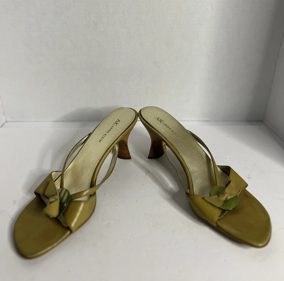 Винтажные женские зеленые сандалии без шнуровки Anne Klein размер 10 - Изображение 3 из 4