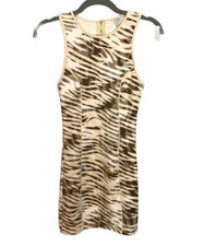 Guess Womens XS Animal Print Sleeveless Stretch Bodycon Dress ER132