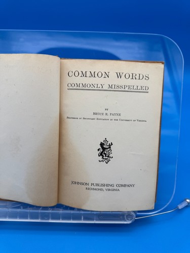 1910 Antique School Book Common Words Commonly Misspelled Payne - Picture 6 of 6