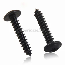 Phillips Modified Truss Head Sheet Metal Wood Self Tapping Screws - Black Zinc