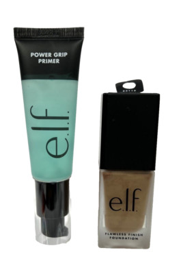 e.l.f. Power Grip Gel-Based Primer And Flawless Finish Foundation Caramel Set