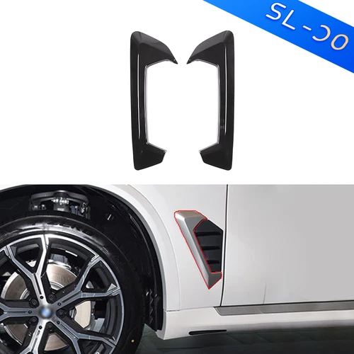 For BMW X5 2024-2025 ABS Glossy Black Side Body Fender Air wing Vent Trim Cover - Bild 3 von 6