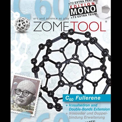 Zometool C60 Fullerene, 222 Teile, Molekühldarstellung, Kristallgitter, Kunst