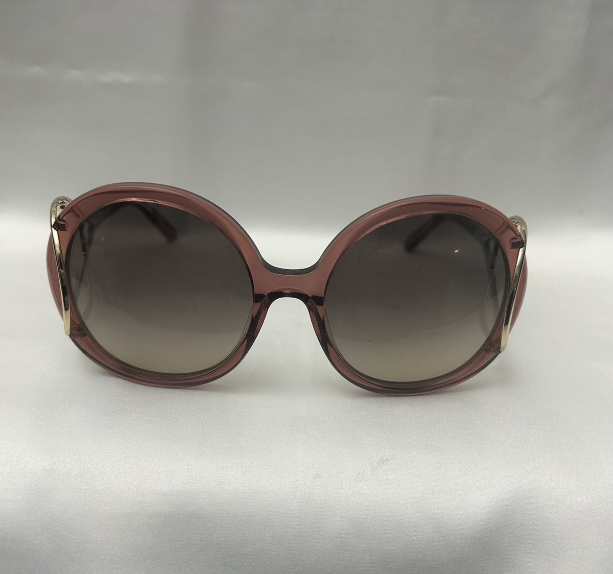 100% Authentic Chloé Sunglasses Pink Plastic And Gold | eBay display picture 3