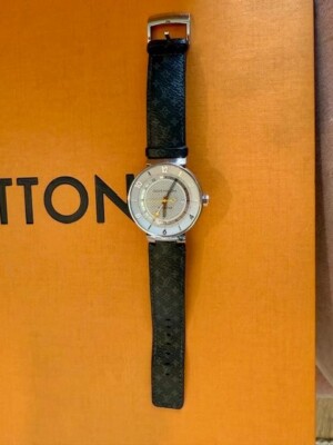 LOUIS VUITTON Tambour Moon GMT Damier Watch Model: Q8D31Z Tambour Moon GMT