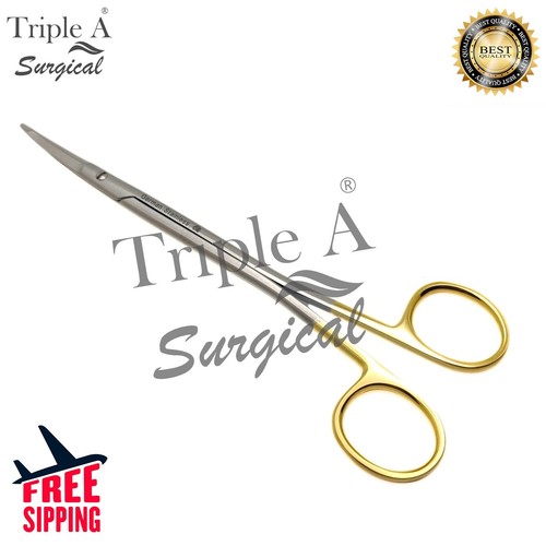 TC Gorney Freeman Scissors 7" Curved Flat Tip German Stainless Steel Custom Made