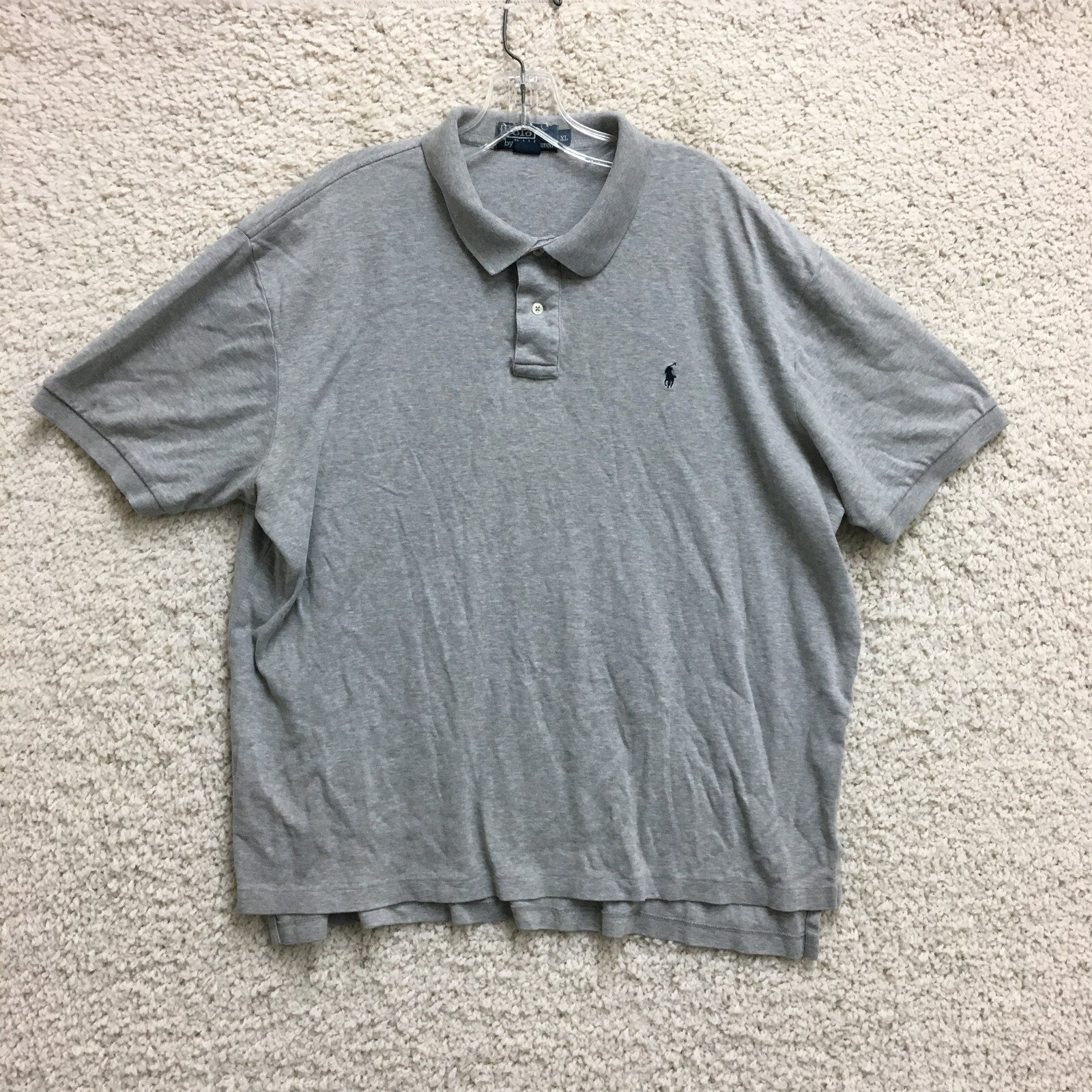 Polo Ralph Lauren Camicia Extra Large Adulto Grigio Manica Corta Pony Golf Uomo XL