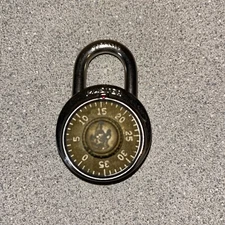 Vintage Master Lock Bear Combination Padlock w/ Combo & Tested And Bumper Works