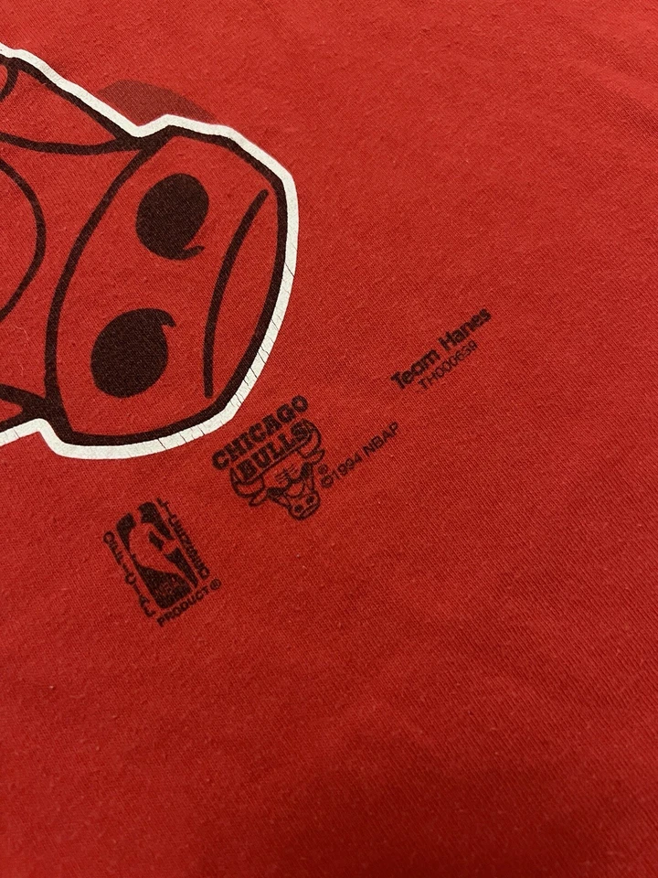 Chicago Bulls Vintage NBA T-Shirt XL Single Stitch 90s 1994 Basketball Tee - Image 3 of 4