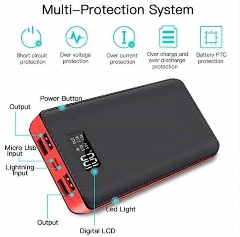 BANCO DE ENERGIA PARA COLETE ELÉTRICO AQUECIDO JAQUETA AQUECEDOR DE CORPO USB 5V 2A BATERIA EUA - Imagem 3 de 4