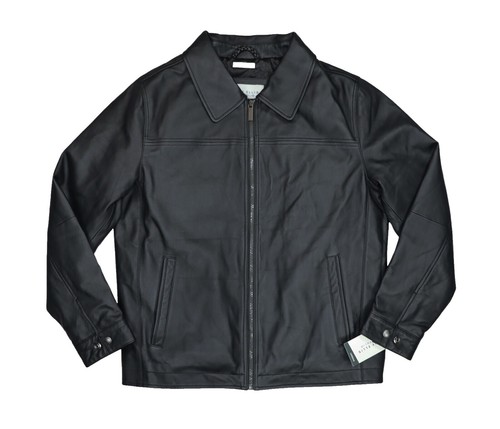 Perry Ellis Portfolio XL Black Lamb Leather Jacket | eBay