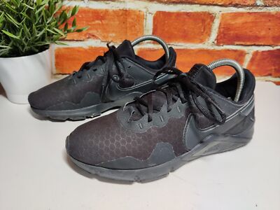NIKE LEGEND ESSENTIAL 2 UK 6 EU 40 TRIPLE BLACK DAMEN-SCHNÜRSCHUHE SNEAKER
